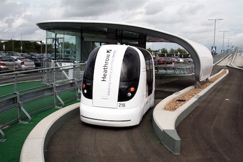 PRT-Shuttle am Londoner Flughafen Heathrow (Kraft, 2012)